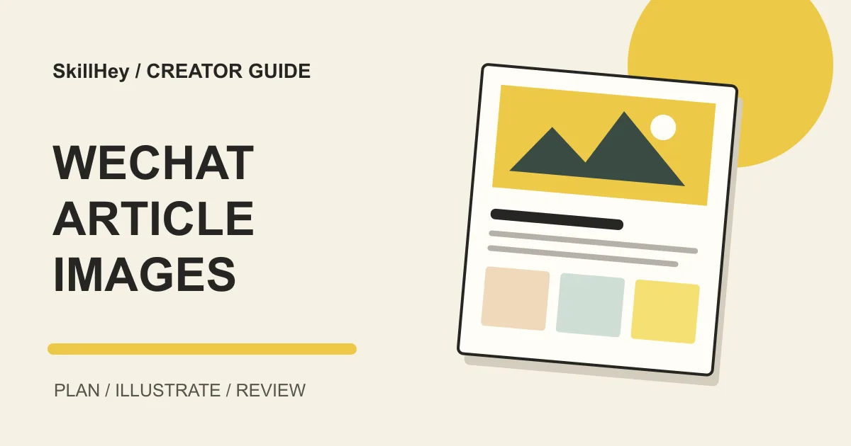 An editorial illustration of article images, diagrams and visual planning